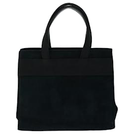 Salvatore Ferragamo-Salvatore Ferragamo Bolsa de mão camurça preta Auth cl726-Preto