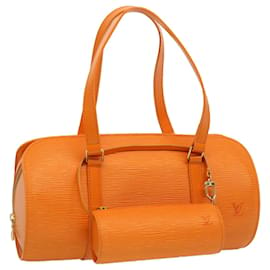 Louis Vuitton-LOUIS VUITTON Epi Soufflot Hand Bag Orange Mandarin M5222H LV Auth 53545-Other,Orange
