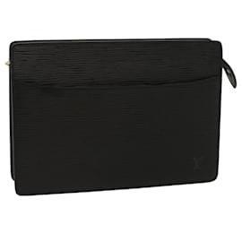 Louis Vuitton-LOUIS VUITTON Epi Pochette Homme Clutch Bag Black M52522 LV Auth ki3420-Black