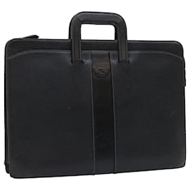 Autre Marque-Burberrys Hand Bag Leather Black Auth ep1643-Black
