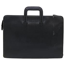 Autre Marque-Burberrys Hand Bag Leather Black Auth ep1643-Black