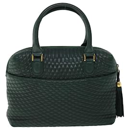 Bally-BALLY Hand Bag Leather Green Auth yb354-Green