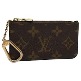 Louis Vuitton-Bolsa Moeda M LOUIS VUITTON Monograma Pochette Cles M62650 LV Auth ep1720-Monograma