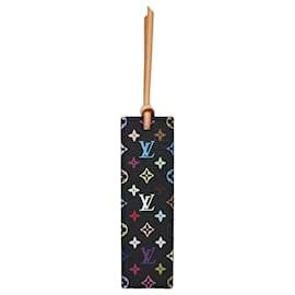 Louis Vuitton-LOUIS VUITTON Monogram Multicolor Mark Page Kadu Bookmark M99197 LV Auth 52575-Black