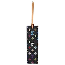 Louis Vuitton-LOUIS VUITTON Monogramme Multicolor Mark Page Kadu Bookmark M99197 Auth LV 52575-Noir