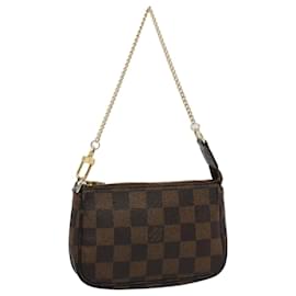 Louis Vuitton-LOUIS VUITTON Damier Ebene Mini Pochette Accessoires Pouch N58009 LV Auth rd5802-Other
