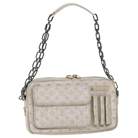 Louis Vuitton-LOUIS VUITTON Monogram Shine McKenna Shoulder Bag Chain Silver M92362 LV 53518-Silvery