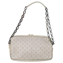 Louis Vuitton-LOUIS VUITTON Monogram Shine McKenna Shoulder Bag Chain Silver M92362 LV 53518-Silvery