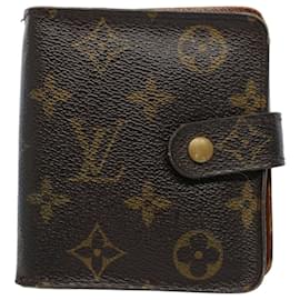 Louis Vuitton-LOUIS VUITTON Monogram Compact zip Wallet M61667 LV Auth 54062-Monogram