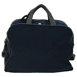 Prada-PRADA Sports Boston Bag Nylon 2way Navy Red Auth ep1613-Red,Navy blue