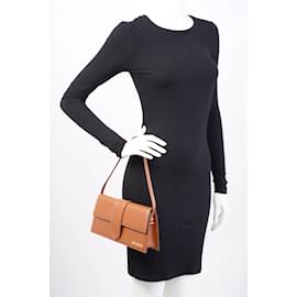 Jacquemus-Jacquemus Le Bambino Long Brown Calfskin Leather-Brown