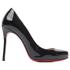 Christian Louboutin-Christian Louboutin Elisa 100 Black Patent Leather EU 36 Uk 3-Black