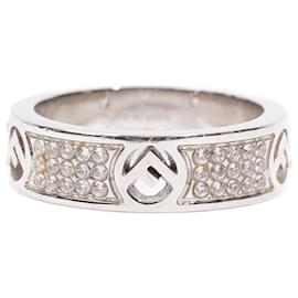 Fendi-Fendi F Is Fendi Ring Silver Base Metal Medium-Silvery