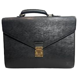Louis Vuitton-LOUIS VUITTON Handtaschen T.  Leder-Schwarz