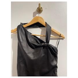 Saint Laurent-SAINT LAURENT  Dresses T.fr 36 leather-Black