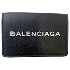 Balenciaga-BALENCIAGA  Wallets T.  leather-Black