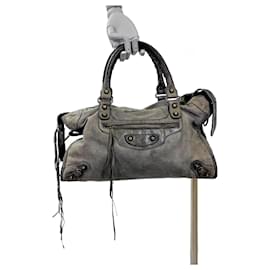 Balenciaga-BALENCIAGA  Handbags   Leather-Dark grey
