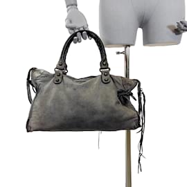 Balenciaga-BALENCIAGA  Handbags   Leather-Dark grey