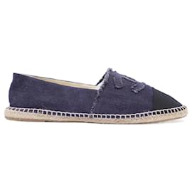 Chanel-Chanel CC Logo Espadrilles Navy / Black EU 46 / Uk 12-Navy blue