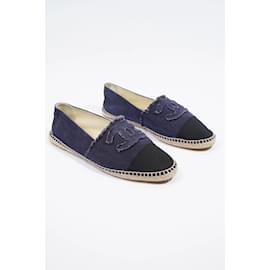 Chanel-Chanel CC Logo Espadrilles Navy / Black EU 46 / Uk 12-Navy blue