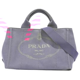 Prada-Prada Canapa Tote Bag Pink Canvas Small-Pink