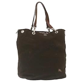 Burberry-BURBERRY Blue Label Nova Check Tote Bag Reversible Beige Brown Auth ki1365-Brown