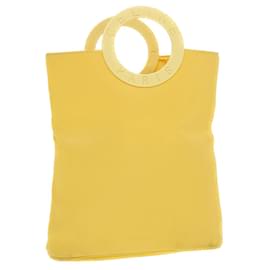 Céline-Bolsa de Mão CELINE Nylon Amarela Auth 42583-Amarelo