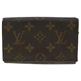 Louis Vuitton-LOUIS VUITTON Monogram Wallet 4Set LV Auth bs5578-Brown