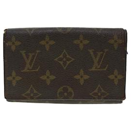Louis Vuitton-Portefeuille monogramme LOUIS VUITTON 4Définir LV Auth bs5578-Marron