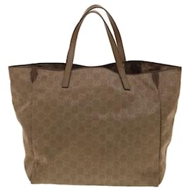 Gucci-GUCCI Sac cabas en toile GG Marron 282439 Auth ar9229-Marron