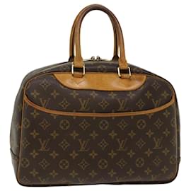 Louis Vuitton-LOUIS VUITTON Monogram Deauville Hand Bag M47270 LV Auth 51079-Brown
