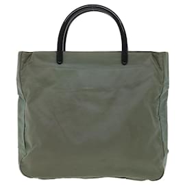 Prada-PRADA Hand Bag Nylon Gray Auth cl584-Grey
