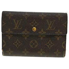 Louis Vuitton-LOUIS VUITTON Monogram Wallet 3set LV Auth 45628-Brown
