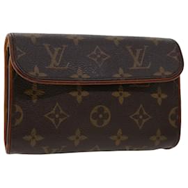 Louis Vuitton-LOUIS VUITTON Monogram Pochette Florentine Waist bag M51855 LV Auth 42967-Brown