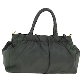 Prada-Prada Hand Bag Nylon 2way Gray Auth bs4967-Grey