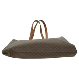 Céline-CELINE Macadam Canvas Tote Bag PVC Leather Brown Auth ep712-Brown