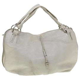 Céline-CELINE Tote Bag Leather White Auth fm1569-White