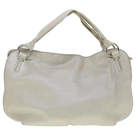 Céline-CELINE Tote Bag Leather White Auth fm1569-White