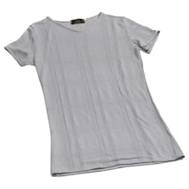 Fendi-FENDI Zucca Short-sleeved T-shirt Light Blue Auth yk2674-Grey