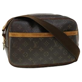 Louis Vuitton-LOUIS VUITTON Monogram Reporter PM Shoulder Bag M45254 LV Auth cl212-Brown