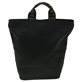 Fendi-FENDI Hand Bag Brown Black Auth am3299-Brown