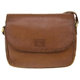 Burberry-Burberrys Clutch Shoulder Bag Leather 2Set Black Brown Auth bs5344-Black