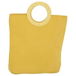 Céline-CELINE Hand Bag Nylon Yellow Auth ar9694b-Yellow