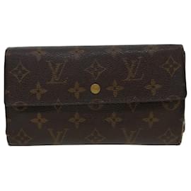 Louis Vuitton-LOUIS VUITTON Monogram Wallet 3Set LV Auth bs5376-Brown