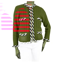 Autre Marque-Red button-up cashmere cardigan - size XS-Black