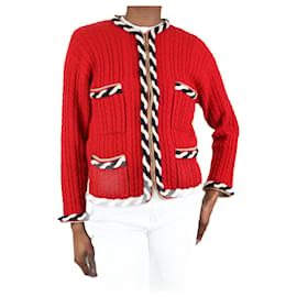 Autre Marque-Cardigan rosso in cashmere con bottoni - taglia XS-Rosso