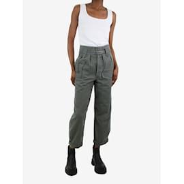 Saint Laurent-Pantalon vert à poches - taille FR 36-Vert