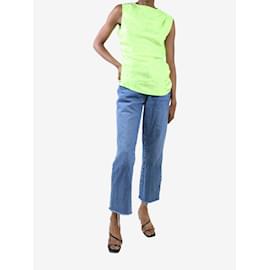 Autre Marque-Green sleeveless tonal jacquard top - size US 2-Green