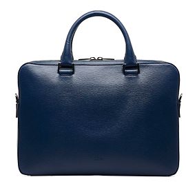 Pasta de couro azul Dior Azul Azul escuro