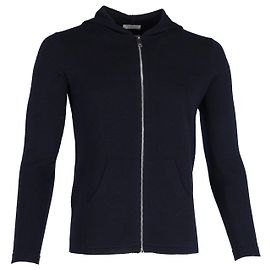 Sudadera con capucha Sandro Paris de algodón azul marino con cremallera Azul Azul marino